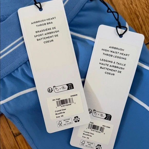 Alo Blue Sports Bra & Legging Set - Picture 2 of 2